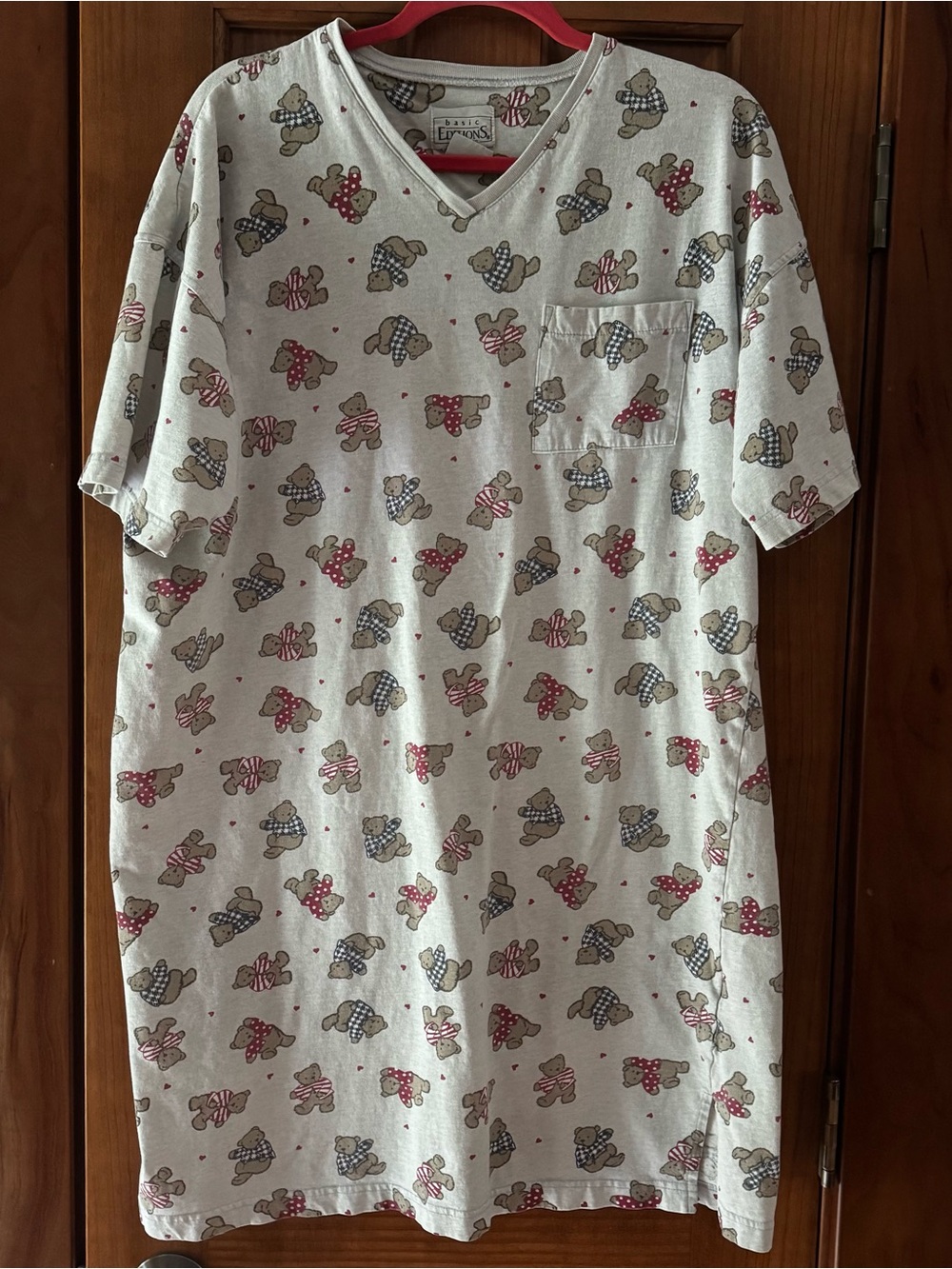 Vintage Basic Editions Intimate Nightgown Women’s One Size Patriotic Teddy Bear